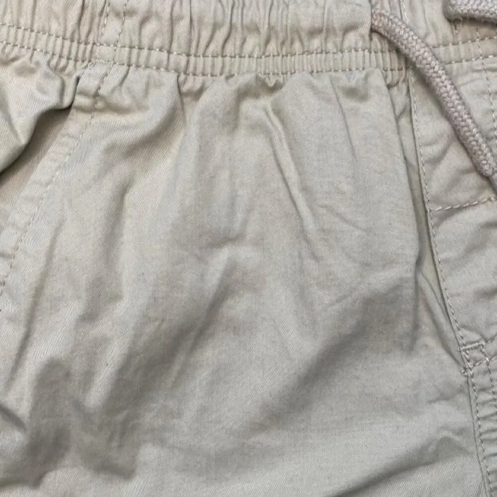 Cat & Jack Boys Khaki Cargo Shorts M(8) Elastic Waist Drawstring